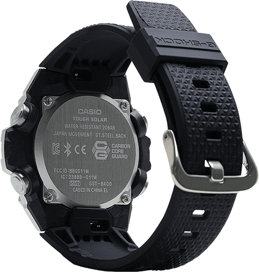 g-shock gstb400 1a g steel slim carbon core guard tough solar