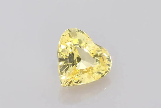 2.07ct Heart Natural Sapphire (Colour Yellow, Clarity Eye Clean, Cut Faceted)