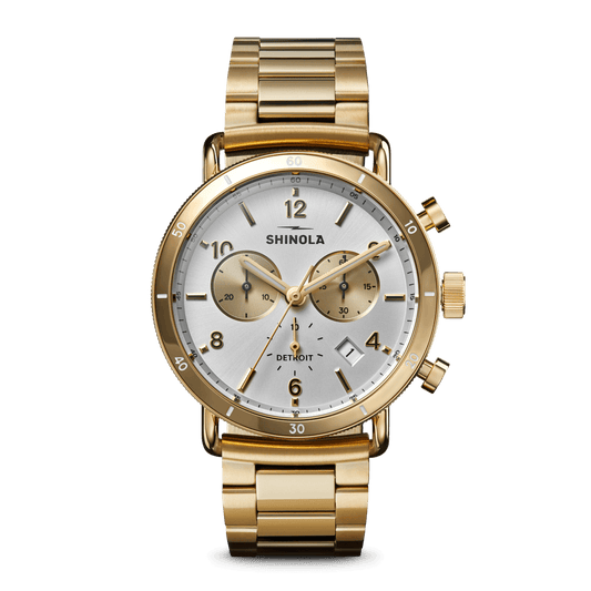 Shinola Canfield Sport Chronograph Watch S0120307783-1-Sil-40-USA