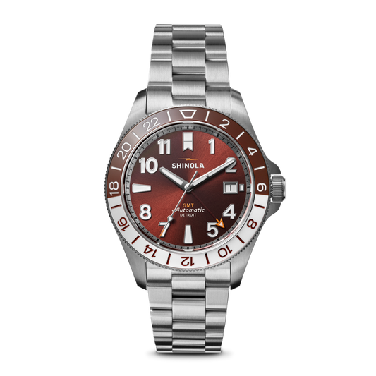 Shinola Monster GMT Automatic Watch S0120308432-1-WskBrn-40-USA