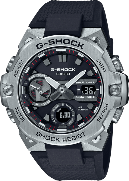 g-shock gstb400 1a g steel slim carbon core guard tough solar