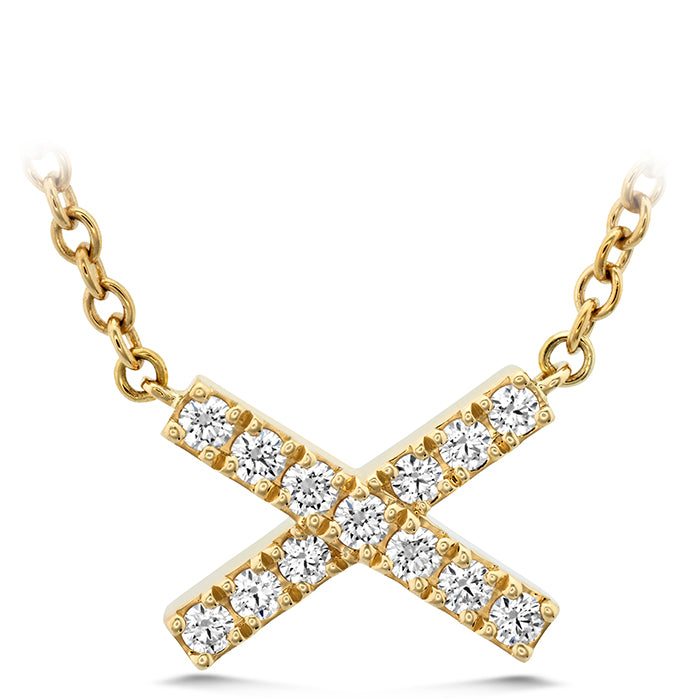 0 11 ctw charmed x pendant in 18k white gold