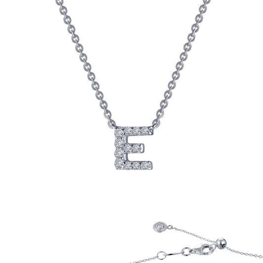 letter e pendant necklace