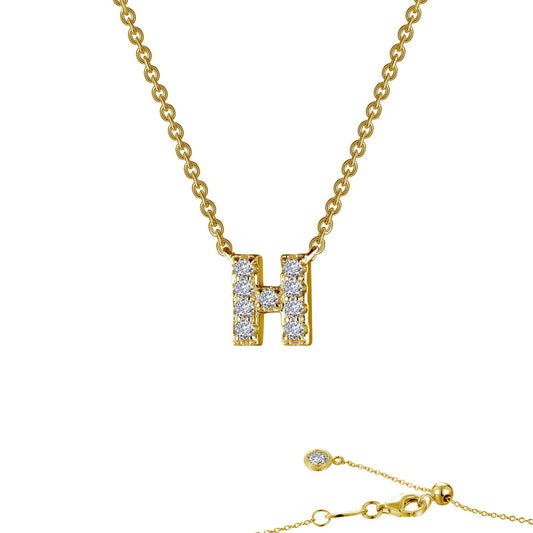 letter h pendant necklace 2
