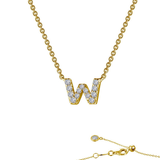 letter w pendant necklace 1