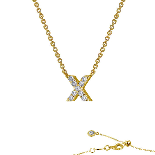 letter x pendant necklace 1