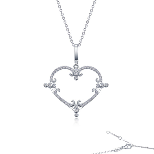 filigreen heart c necklace
