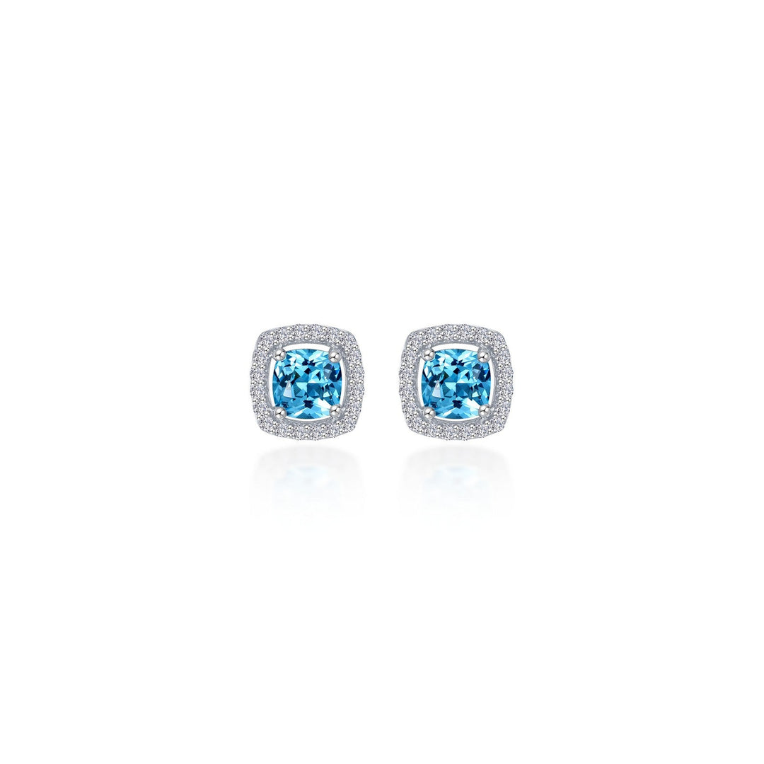 Lafonn Classic Cushion Blue Blue Topaz Earring E0329BTP00