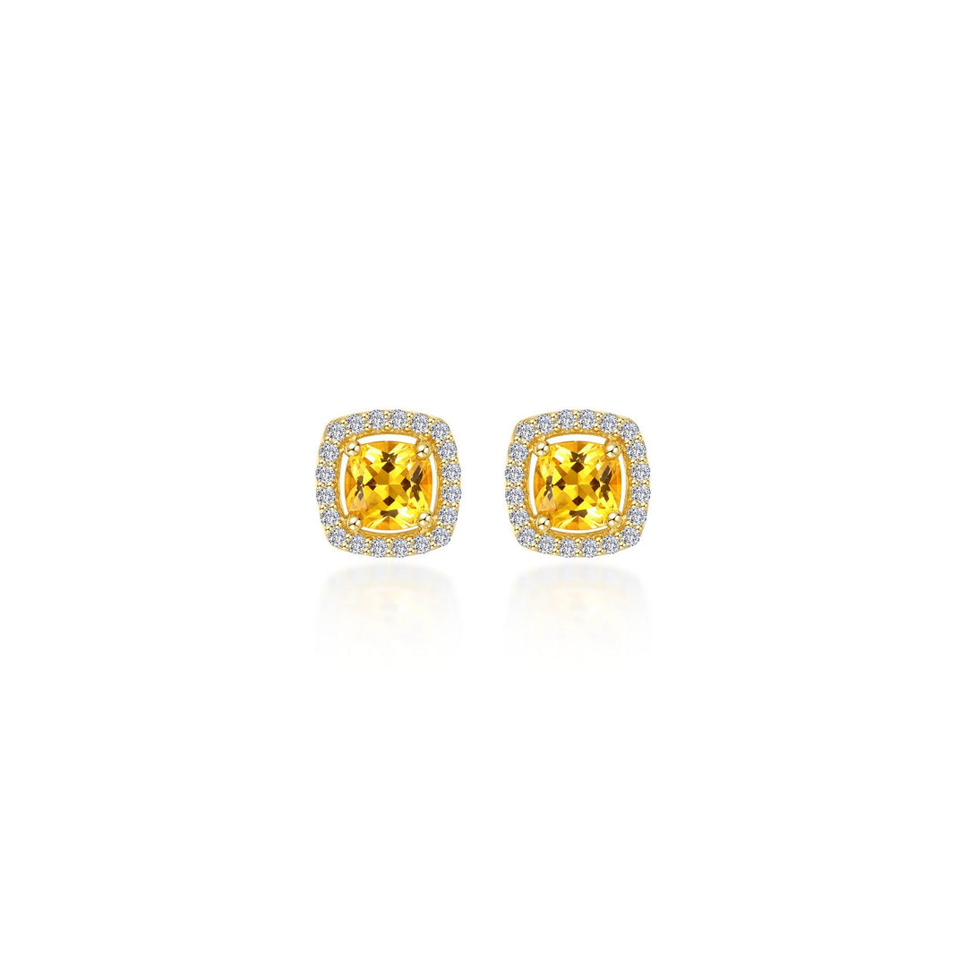 Lafonn Classic Cushion Citrine Earring E0329CAG00