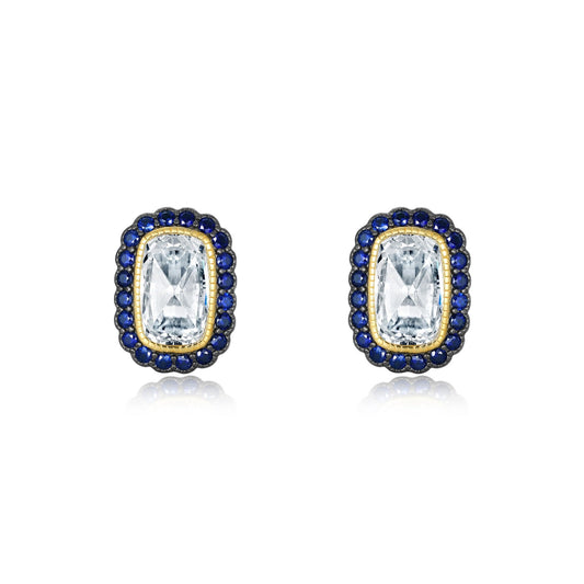 Lafonn Heritage Cushion Blue Sapphire Earring E0566CST00