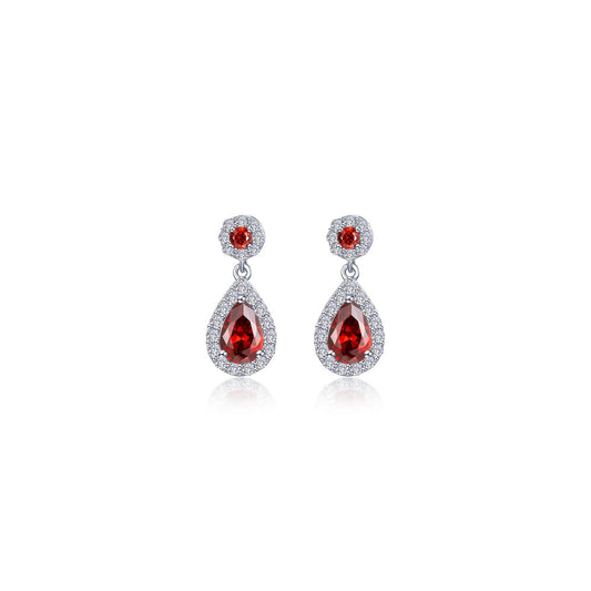 Lafonn Classic Pear Garnet Earring E0590GNP00