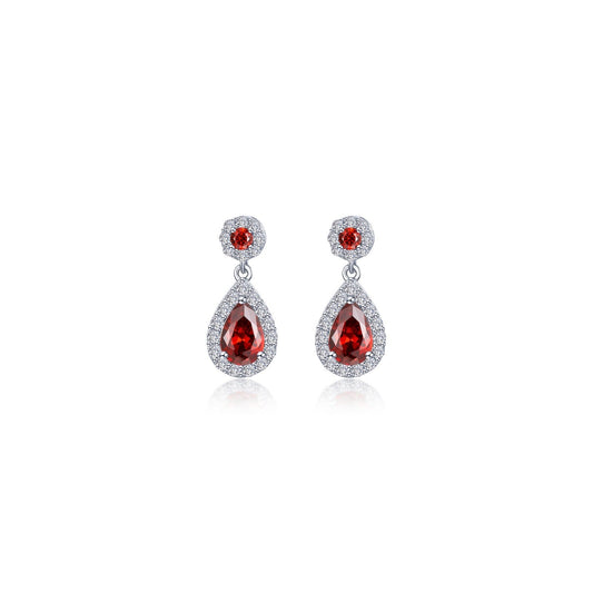 Lafonn Classic Pear Garnet Earring E0590GNP00