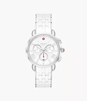 Sporty Sport Sail White and Stainless Silicone-Wrapped Watch