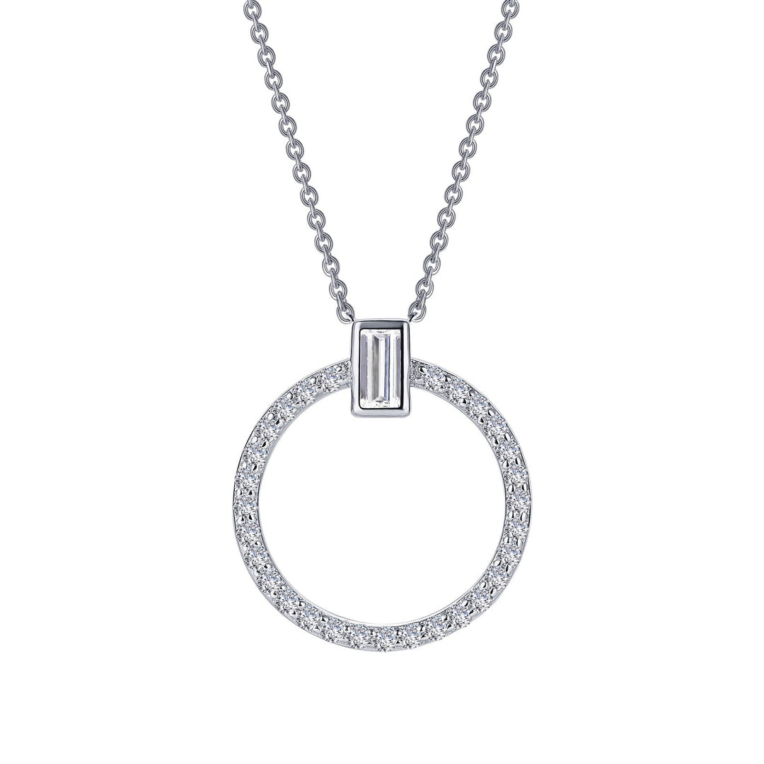 Lafonn Classic Baguette Diamond Necklace N0184CLP20