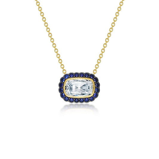 Lafonn Heritage Cushion Blue Sapphire Necklace N0278CST20