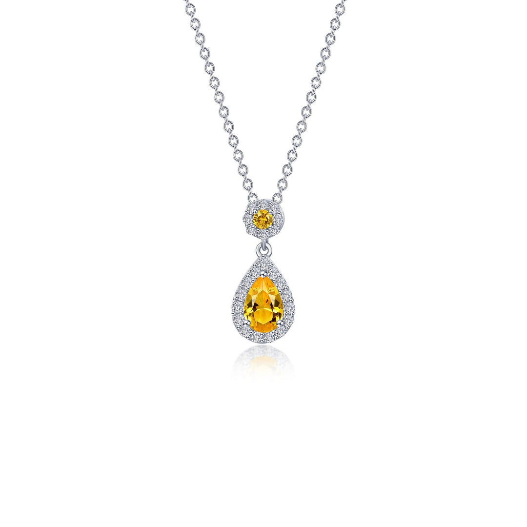 Lafonn Classic Pear Citrine Necklace N0318CAP20