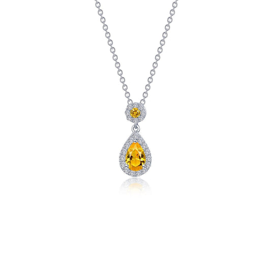 Lafonn Classic Pear Citrine Necklace N0318CAP20