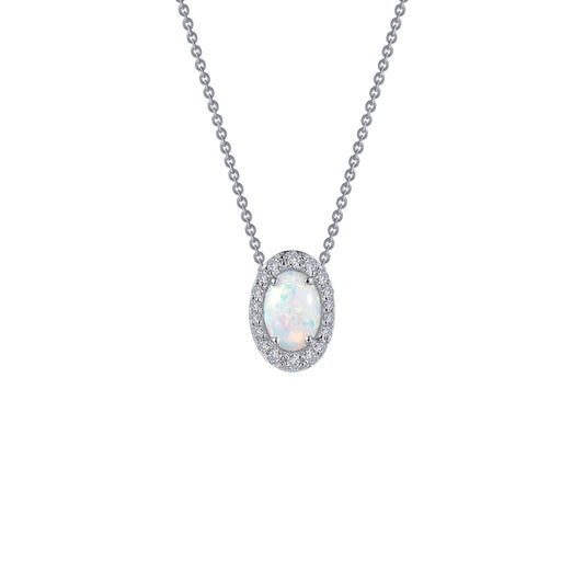 Lafonn Classic Oval Opal Opal Necklace P0204OPP18