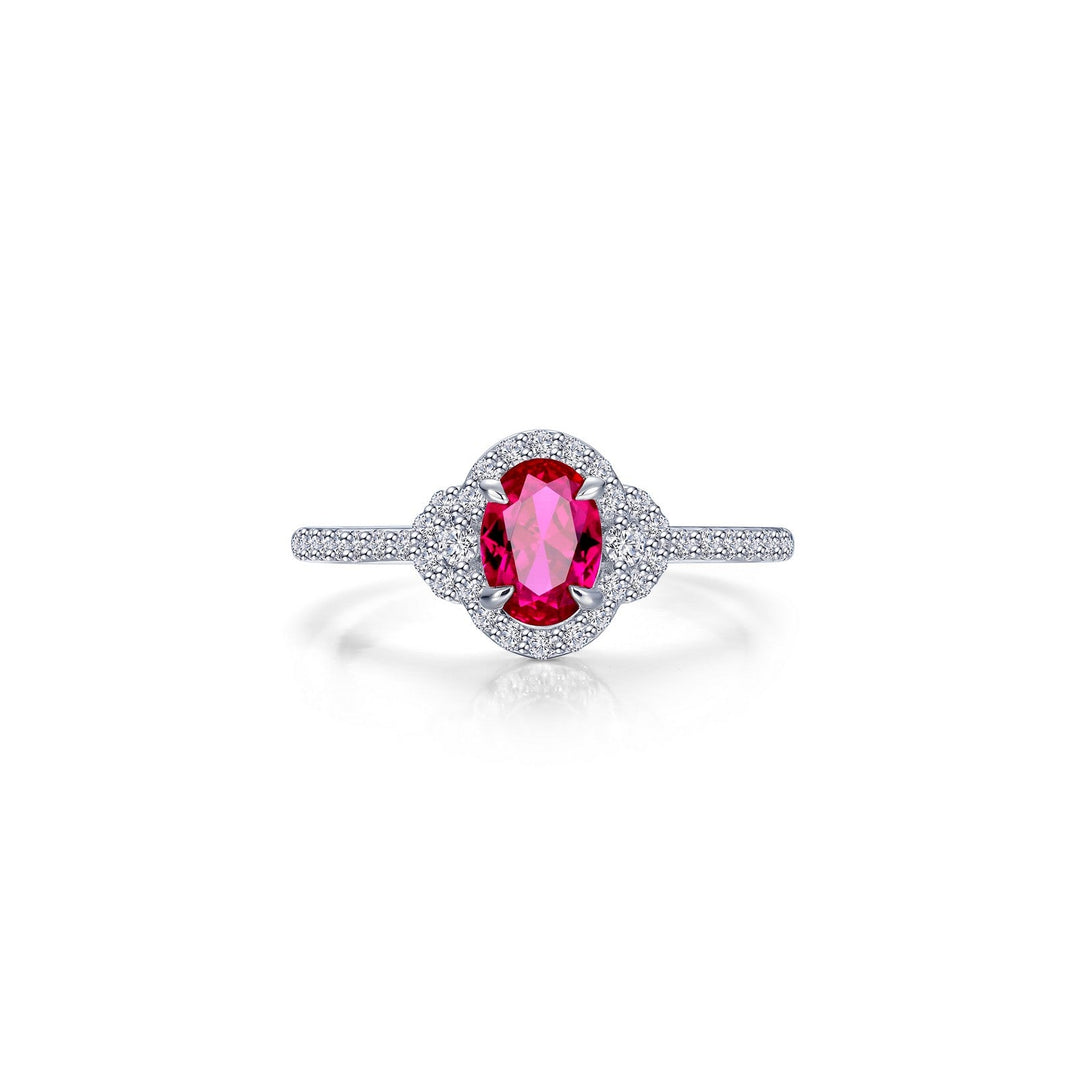 Lafonn Classic Oval Ruby Ring R0538CRP