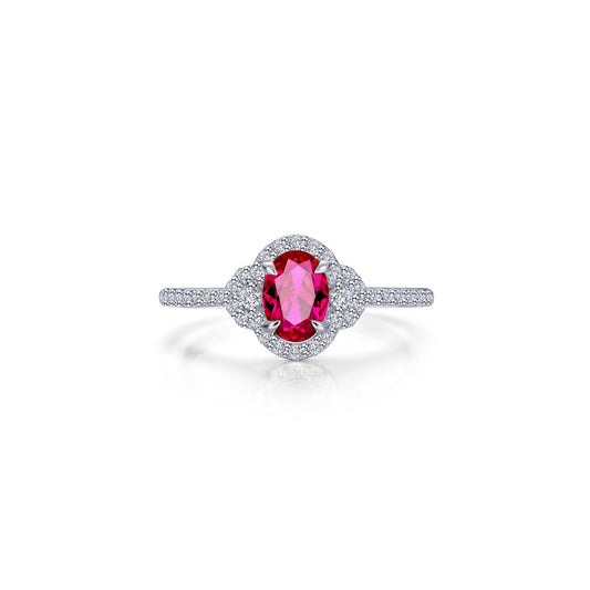 Lafonn Classic Oval Ruby Ring R0538CRP