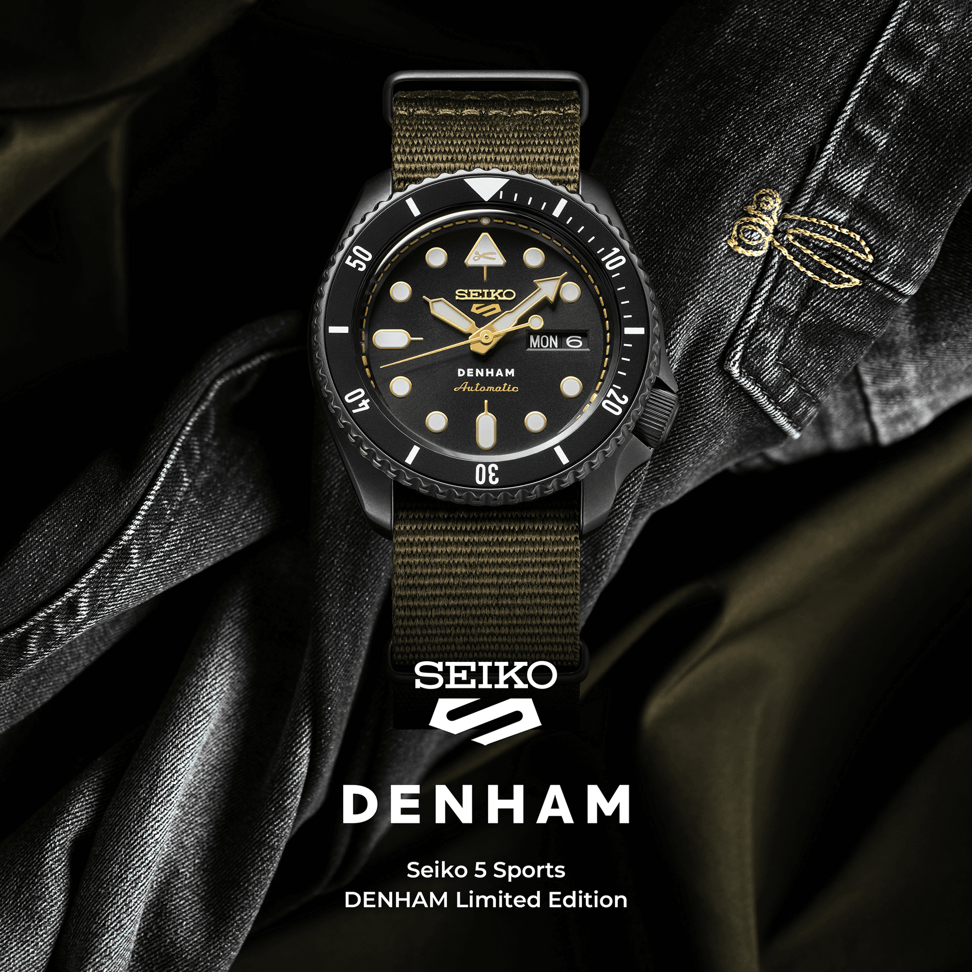 Seiko 5 Sports DENHAM Limited Edition Watch SBSA283