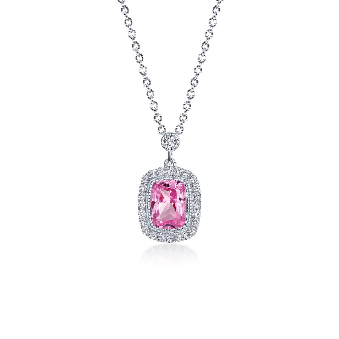 Lafonn Kaleidoscope Cushion Ruby 1.5# Ruby Corundum Necklace SYN017PP20