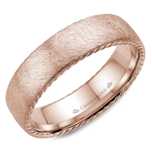 Crown Ring Wedding Band WB-006R6R