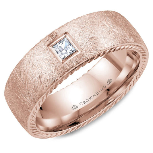 Crown Ring Wedding Band WB-013RD8R