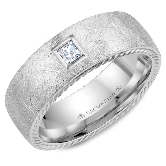 Crown Ring Wedding Band WB-013RD8W