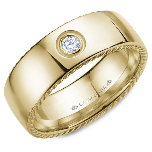 Crown Ring Wedding Band WB-016RD8Y-M10