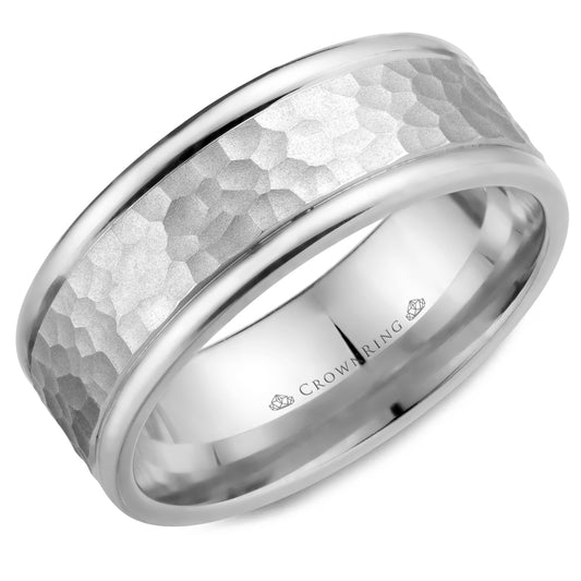 Crown Ring Wedding Band WB-028C8W