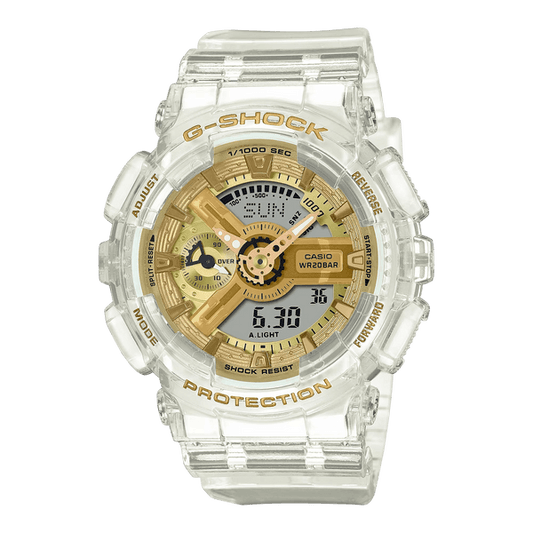 g-shock gmas110sg 7a summertime shine ladies clear gold