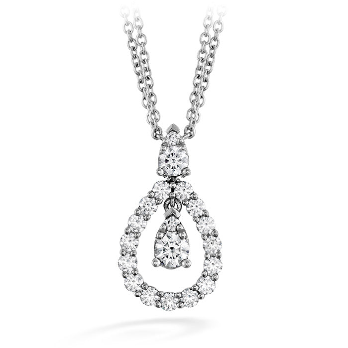 0 8 ctw aerial diamond drop necklace in 18k white gold