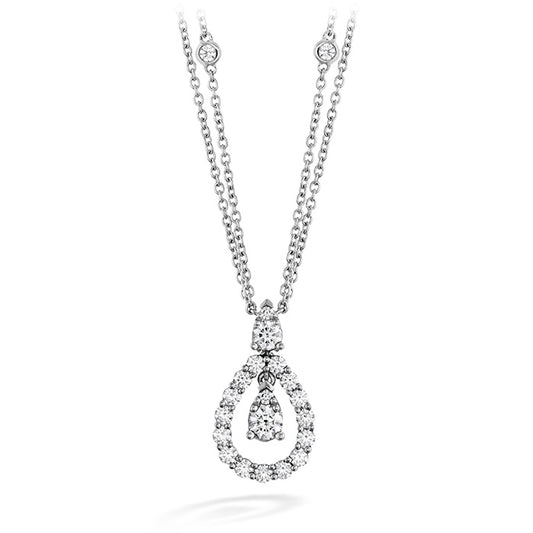 0 8 ctw aerial diamond drop necklace in 18k white gold