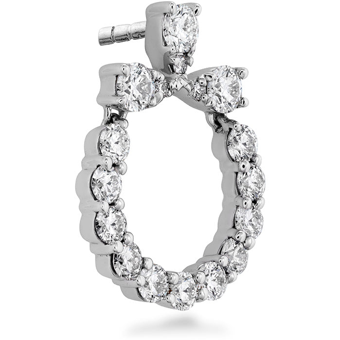 1 ctw aerial circle earrings in 18k white gold