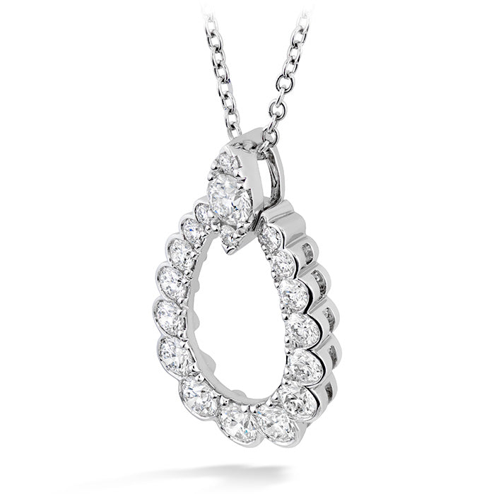 0.85 ctw. Aerial Regal Teardrop Pendant in 18K White Gold