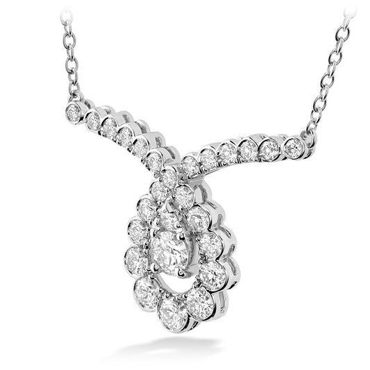0 8 ctw aerial regal scroll drop necklace in 18k white gold