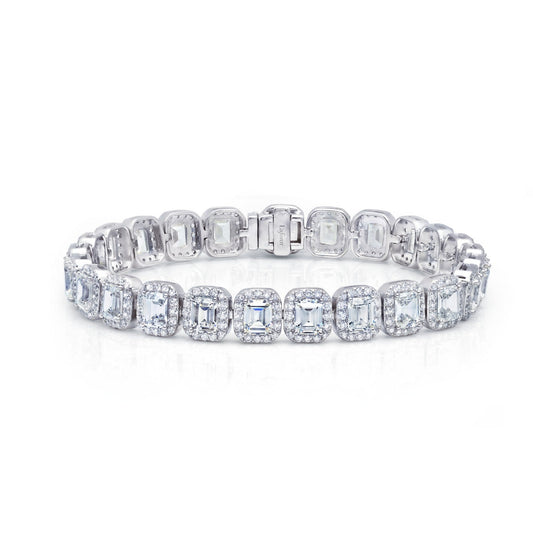 18 34 ctw statement halo bracelet