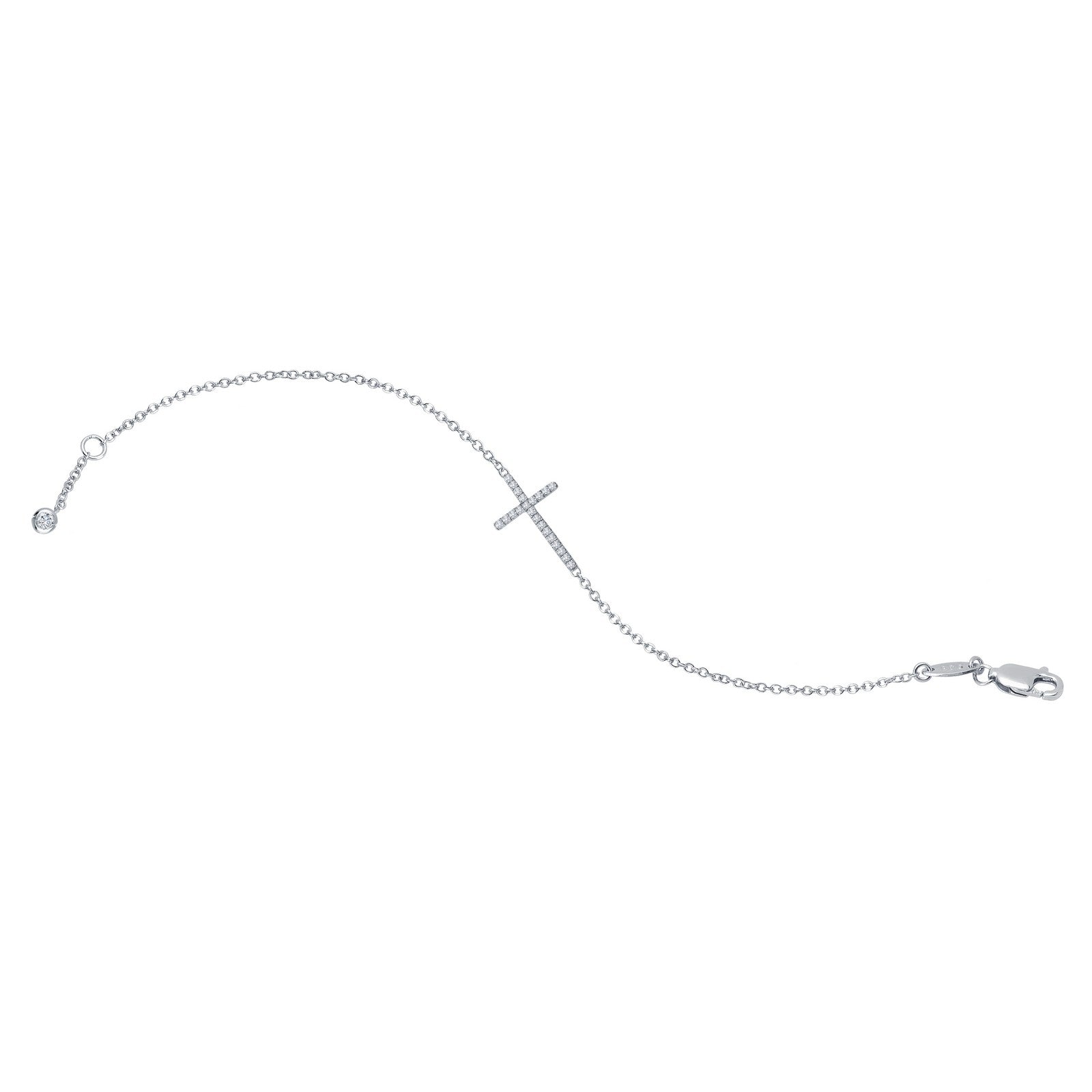 0 47 ctw sideways cross bracelet