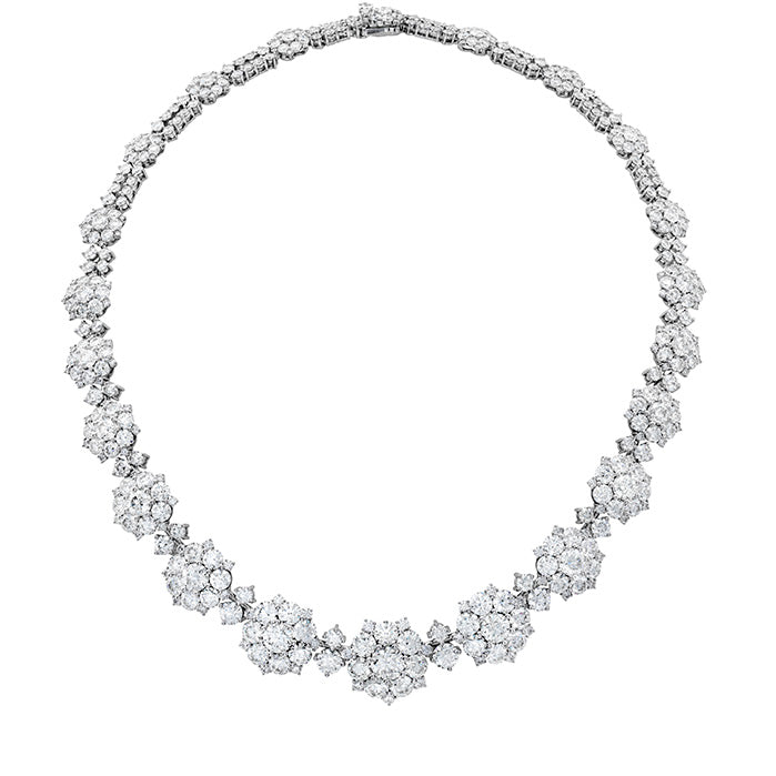 39 ctw beloved cluster necklace in 18k white gold