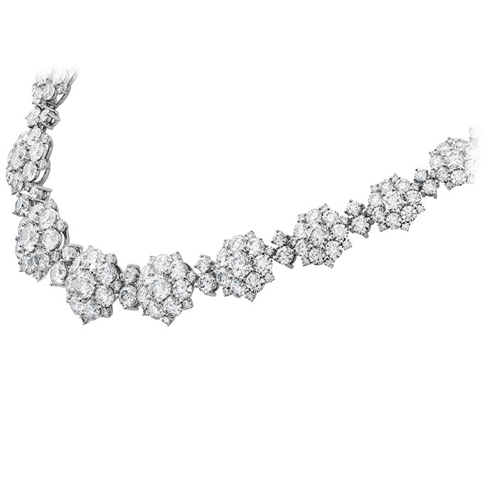39 ctw beloved cluster necklace in 18k white gold