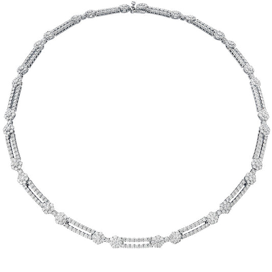 11 8 ctw beloved double link necklace in 18k white gold