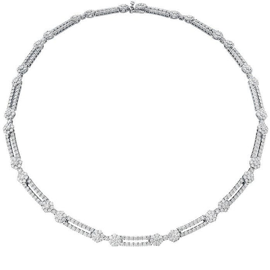 11 8 ctw beloved double link necklace in 18k white gold