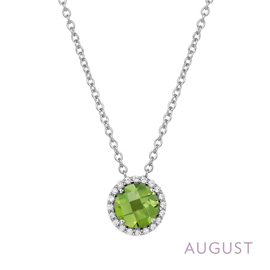 august birthstone necklace