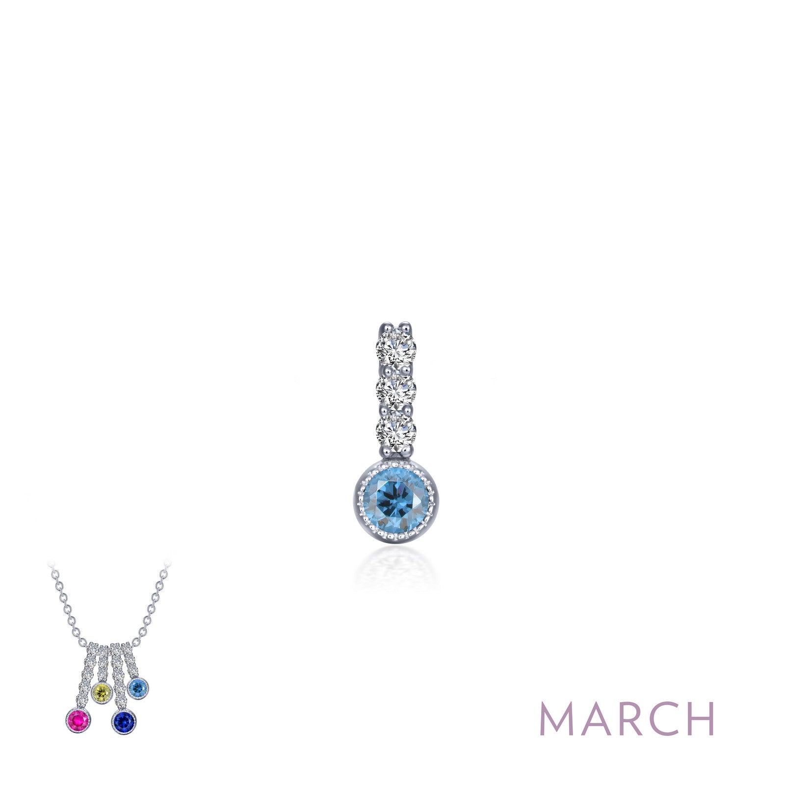 march birthstone love pendant 3