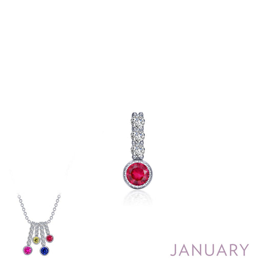 january birthstone love pendant 3