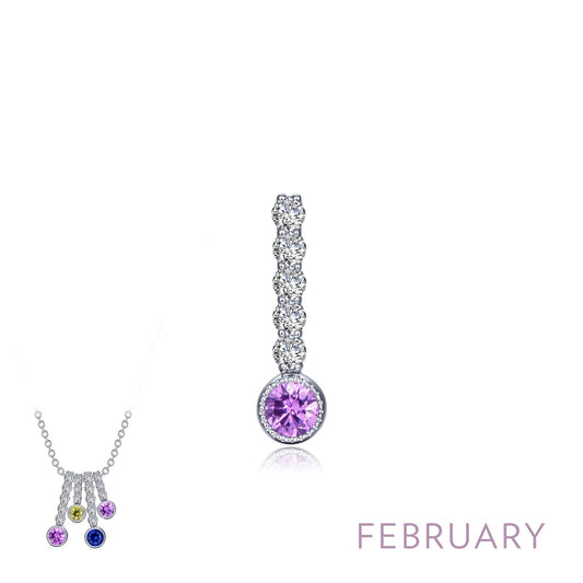 february birthstone love pendant 2