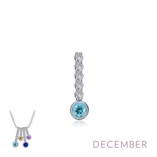 december birthstone love pendant 2