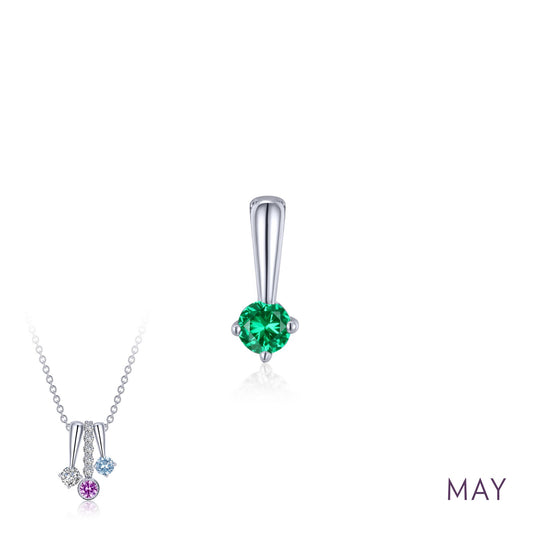 may birthstone love pendant