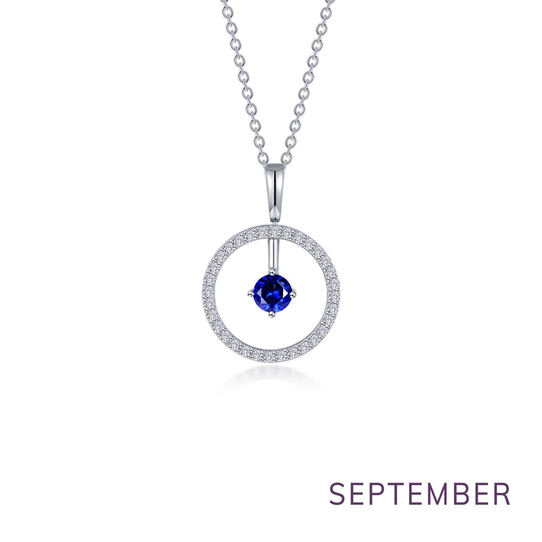 september birthstone reversible open circle necklace